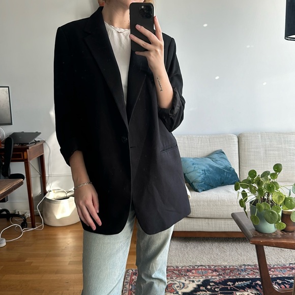 Oversized Black Blazer - Picture 1 of 3